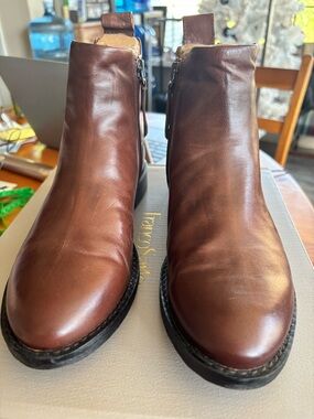 Franco Sarto L-Linc Brown Leather Ankle Boots- Size 6.5M - NIB
